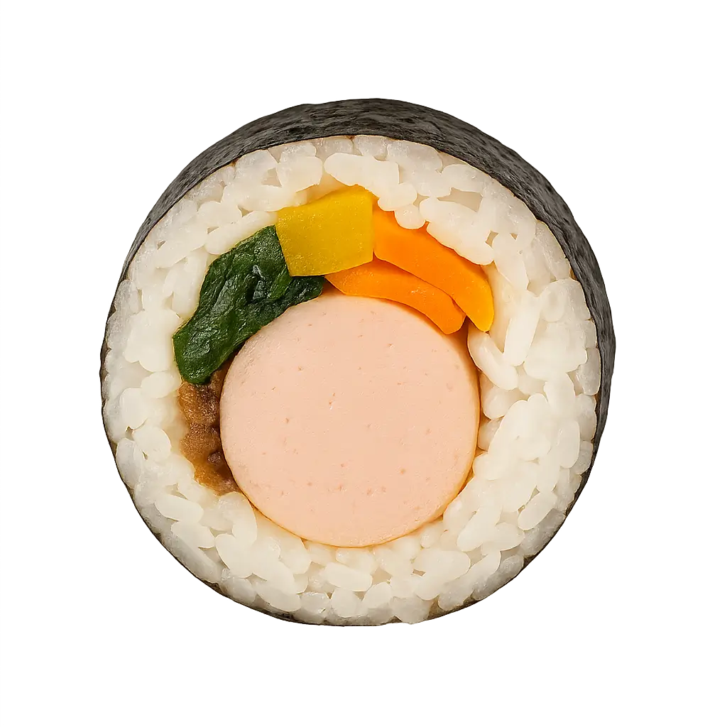 Chicken Sausage Kimbap