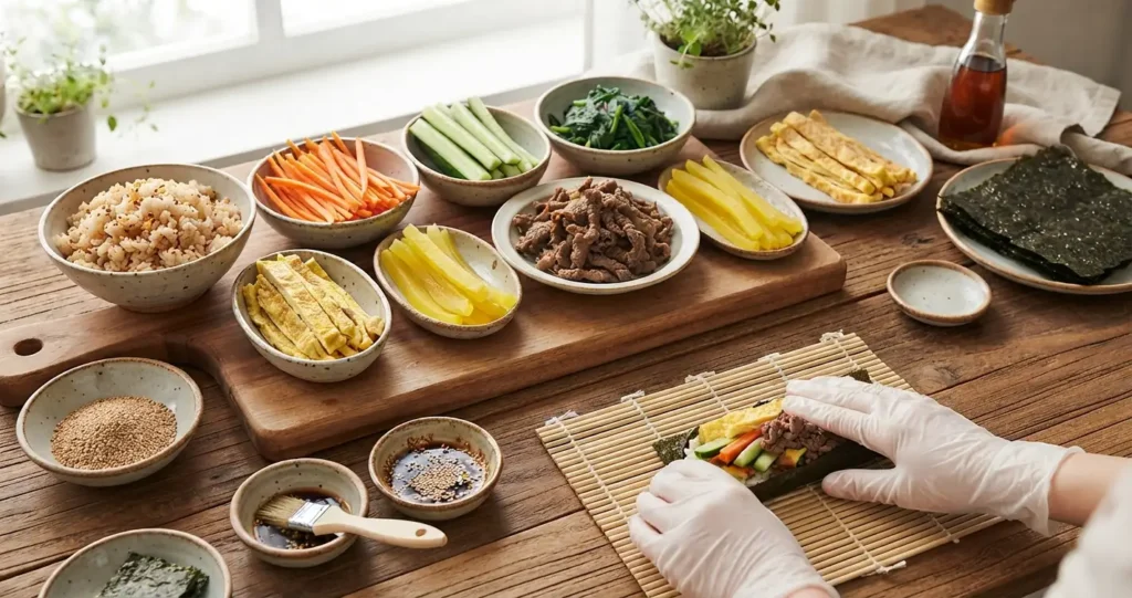cara membuat nasi gulung rumput laut